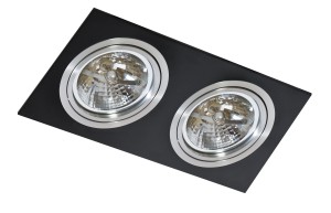 Lampa wpuszczana SIRO 1 black/aluminium (AZ0769 | GM2101-BK-ALU) - AZZARDO