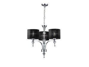 Lampa wisząca Impress 3 czarna (1976-3P-BK | AZ0498) - Azzardo - żyrandol