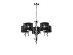 Lampa wisząca Impress 5 - czarna (1976-5PBK) - Azzardo - żyrandol