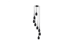 AZZARDO IZZA 8 LAMPA WISZACA BLACK AZ0159