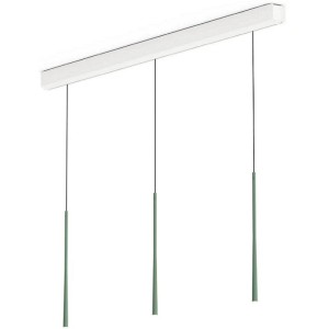 Bora Lampa wisząca Stars w potrójnym układzie liniowym – butelkowa zieleń LSLMG