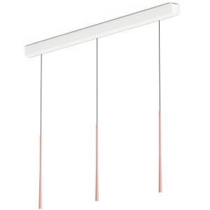 Bora Lampa wisząca Stars w potrójnym układzie liniowym – różowe złoto LSLRG