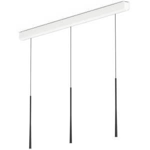 Bora Lampa wisząca Stars w potrójnym układzie liniowym – czerń LSLSW
