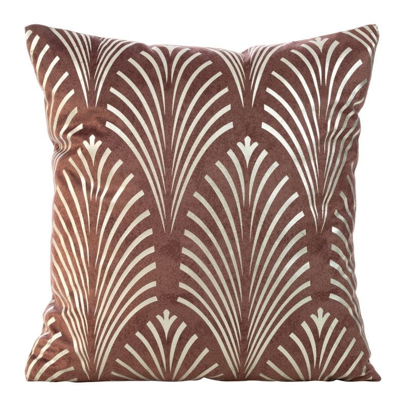 POSZEWKA WELUR VELVET NADRUK PIÓRA 45X45 WRZOSOWA