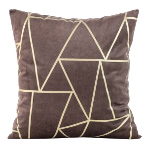 POSZEWKA WELUR VELVET TRÓJKĄTY 45X45 FIOLET WRZOS