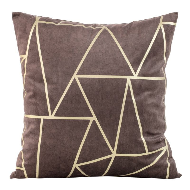 POSZEWKA WELUR VELVET TRÓJKĄTY 45X45 FIOLET WRZOS