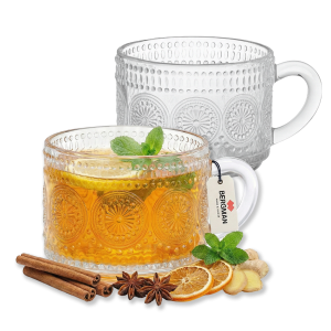 Zestaw filiżanek 450ml szklanki kubek do kawy Bergman 2 szt.