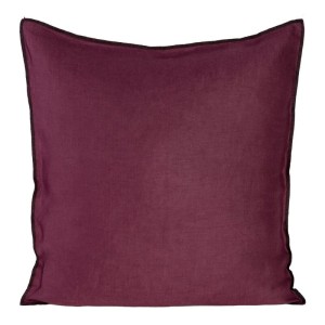 POSZEWKA DEKORACYJNA BAWEŁNA LEN 45X45 CM BORDOWA