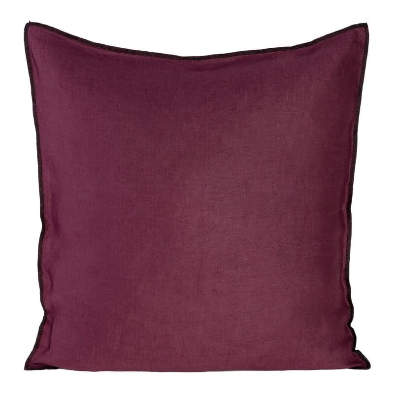 POSZEWKA DEKORACYJNA BAWEŁNA LEN 45X45 CM BORDOWA