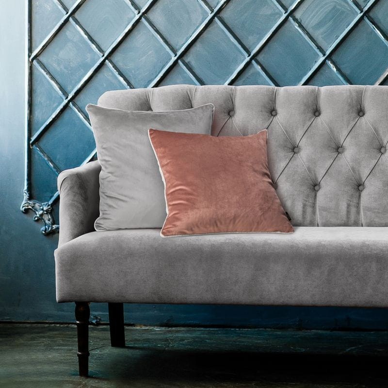 POSZEWKA WELUROWA VELVET 45X45 CM CEGLANA RUDA