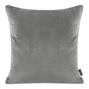 Poszewka dekoracyjna welurowa 45x45 cm szara, 100% poliester