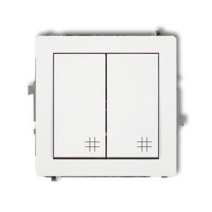Mechanizm łącznika podwójnego krzyżowego Karlik DECO biały DWP-66