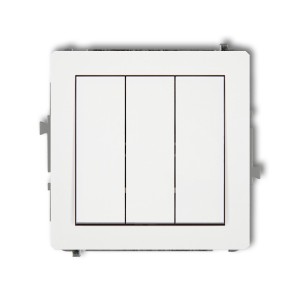Mechanizm łącznika potrójnego Karlik DECO biały DWP-7