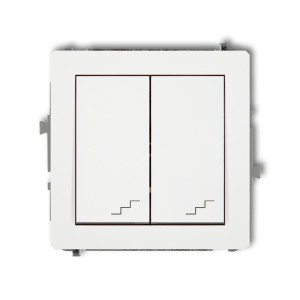 Mechanizm łącznika podwójnego schodowego Karlik DECO biały DWP-33