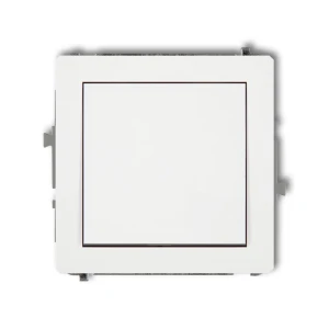 Mechanizm łącznika zwiernego, jednobiegunowego (jeden klawisz, bez piktogramu) Karlik DECO biały DWP-4.1
