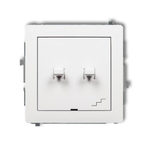 Mechanizm łącznika podwójnego schodowego w stylu amerykańskim Karlik DECO biały DWPUS-33