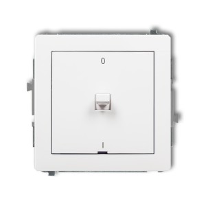 Mechanizm łącznika dwubiegunowego w stylu amerykańskim Karlik DECO biały DWPUS-9