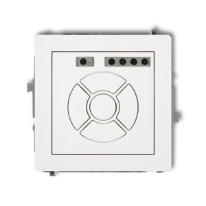 Mechanizm elektronicznego sterownika roletowego (przycisk centralny/dodatkowy) Karlik DECO biały DSR-6