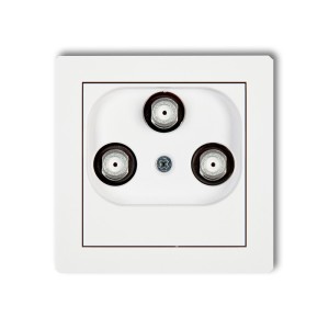 Mechanizm gniazda multimedialnego 3F DATA (UPC) Karlik DECO biały DGMU