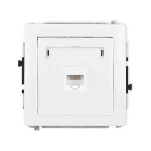 Mechanizm gniazda komputerowego pojedynczego 1xRJ45, kat. 5e, 8-stykowy Karlik DECO biały DGK-1