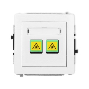 Mechanizm gniazda światłowodowego/optycznego podwójnego Karlik DECO biały DGOP-2