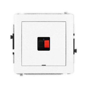 Mechanizm gniazda głośnikowego pojedynczego, bez pola opisowego Karlik DECO biały DGGBO-1