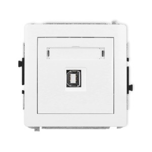 Mechanizm gniazda pojedynczego USB A-B2.0 Karlik DECO biały DGUSB-3