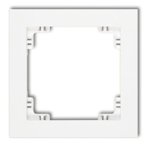 Ramka uniwersalna pojedyncza z tworzywa Karlik DECO biały DR-1