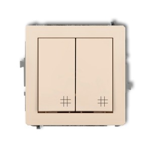 Mechanizm łącznika podwójnego krzyżowego Karlik DECO beżowy 1DWP-66