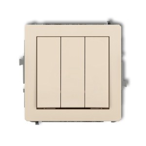 Mechanizm łącznika potrójnego Karlik DECO beżowy 1DWP-7