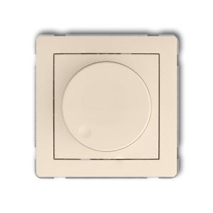 Mechanizm elektronicznego regulatora oświetlenia przyciskowo-obrotowego do współpracy z zasilaczami sterowanymi napięciem 1–10 V Karlik DECO beżowy 1DRO-3