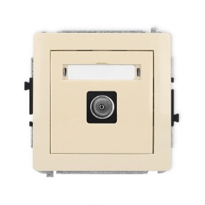 Mechanizm gniazda antenowego pojedynczego TV  Karlik DECO beżowy 1DGTV-1