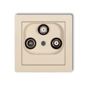 Mechanizm gniazda abonenckiego 2 wyjścia SAT + TV Karlik DECO beżowy 1DGSN