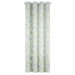 ZASŁONA PRZELOTKI W KWIATY WIOSNA 140X250 CM BIAŁA