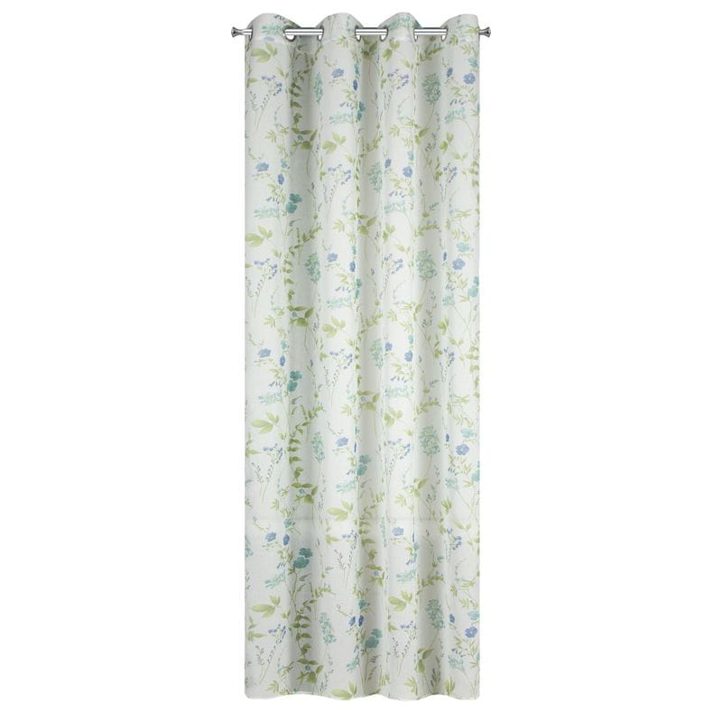 ZASŁONA PRZELOTKI W KWIATY WIOSNA 140X250 CM BIAŁA