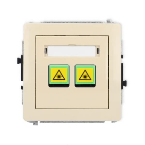 Mechanizm gniazda światłowodowego/optycznego podwójnego Karlik DECO beżowy 1DGOP-2