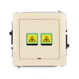 Mechanizm gniazda światłowodowego/optycznego podwójnego, bez pola opisowego Karlik DECO beżowy 1DGOPBO-2