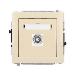 Mechanizm gniazda pojedynczego BNC Karlik DECO beżowy 1DGBNC-1