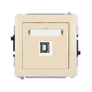 Mechanizm gniazda pojedynczego USB A-B 2.0 Karlik DECO beżowy 1DGUSB-3