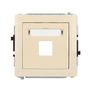 Mechanizm gniazda multimedialnego pojedynczego bez modułu (standard Keystone) Karlik DECO beżowy 1DGM-1P