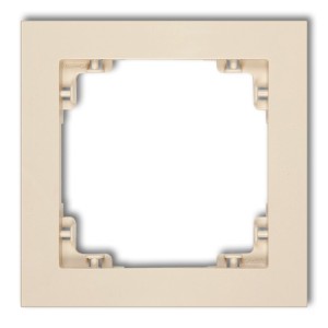 Ramka uniwersalna pojedyncza z tworzywa Karlik DECO beżowy 1DR-1