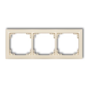 Ramka uniwersalna potrójna z tworzywa DECO Soft Karlik DECO beżowy 1DRSO-3
