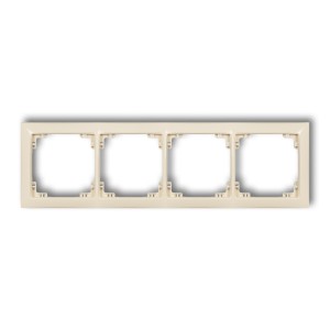 Ramka uniwersalna poczwórna z tworzywa DECO Soft Karlik DECO beżowy 1DRSO-4