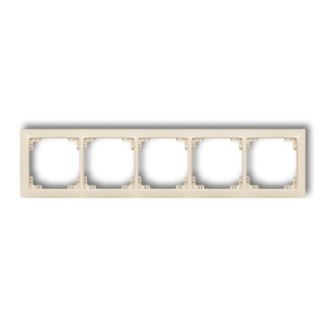 Ramka uniwersalna pięciokrotna z tworzywa DECO Soft Karlik DECO beżowy 1DRSO-5