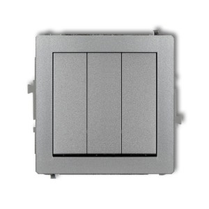 Mechanizm łącznika potrójnego Karlik DECO srebrny metalik 7DWP-7