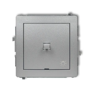 Mechanizm łącznika zwierny światło w stylu amerykańskim Karlik DECO srebrny metalik 7DWPUS-5