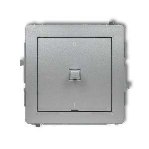 Mechanizm łącznika dwubiegunowego w stylu amerykańskim Karlik DECO srebrny metalik 7DWPUS-9