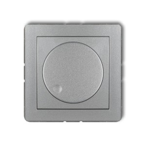 Mechanizm elektronicznego regulatora oświetlenia przyciskowo-obrotowego do lamp LED Karlik DECO srebrny metalik 7DRO-2
