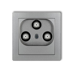 Mechanizm gniazda multimedialnego 3F DATA (Vectra) Karlik DECO srebrny metalik 7DGMV