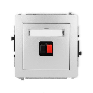 Mechanizm gniazda głośnikowego pojedynczego Karlik DECO srebrny metalik 7DGG-1